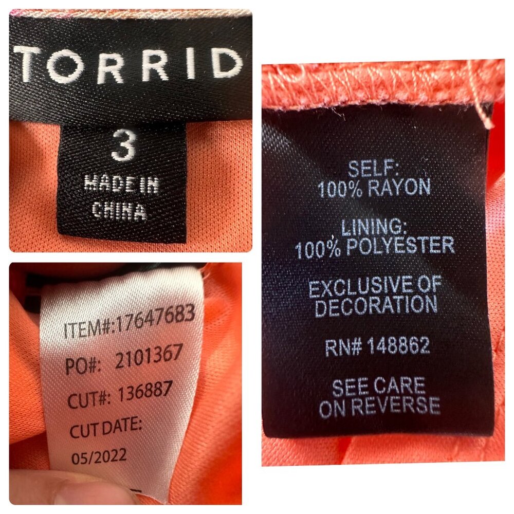 Torrid Orange Tiered Midi Sundress with Flutter Sleeves - Picture 4 of 16